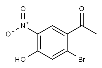 1-(2-Bromo-4-hydroxy-5-nitro-phenyl)-ethanone Struktur