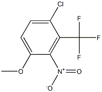1-Chloro-4-methoxy-3-nitro-2-trifluoromethyl-benzene Struktur