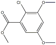 2-Chloro-3,5-dimethoxy-benzoic acid methyl ester Structure