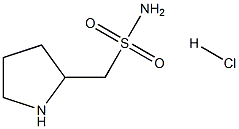 (pyrrolidin-2-yl)methanesulfonamide hydrochloride, 2155856-56-5, 结构式