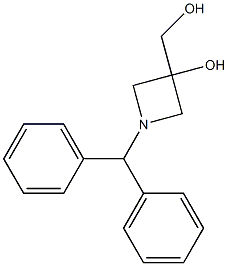 1-benzhydryl-3-(hydroxymethyl)azetidin-3-ol Struktur