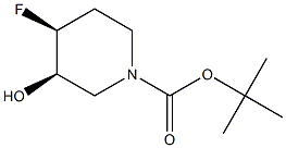 tert-butyl (3R,4S)-4-fluoro-3-hydroxypiperidine-1-carboxylate Structure