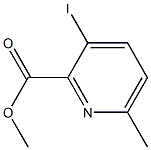 3-Iodo-6-methyl-pyridine-2-carboxylic acid methyl ester,,结构式