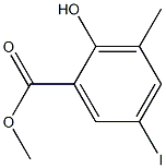 2-Hydroxy-5-iodo-3-methyl-benzoic acid methyl ester Struktur