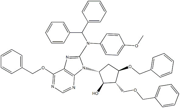 (1R,2R,3R,5R)-5-[(4-Methoxyphenyl)-diphenylmethylamino-6-bezyloxy-9H-purin-9-yl]-3-(phenylmethoxy)-2-[(phenylmethoxy)methyl]-cyclopentanol