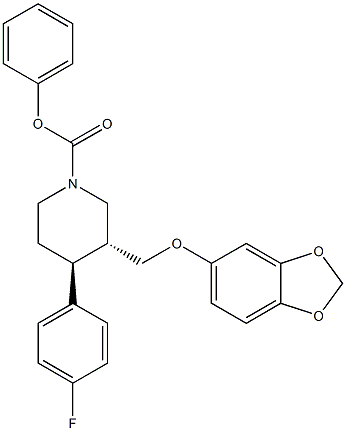 (3R,4S)-phenyl 3-((benzo[d][1,3]dioxol-5-yloxy)methyl)-4-(4- fluorophenyl)piperidine-1-carboxylate