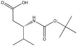 (S)-3-叔丁氧基羰基氨基-4-甲基戊酸,,结构式