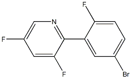 2-(5-BROMO-2-FLUORO-PHENYL)-3,5-DIFLUORO-PYRIDINE Structure