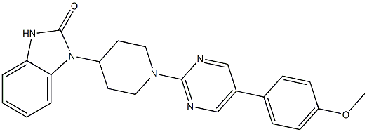 1-(1-[5-(4-METHOXYPHENYL)PYRIMIDIN-2-YL]PIPERIDIN-4-YL)-1,3-DIHYDRO-2H-BENZIMIDAZOL-2-ONE|