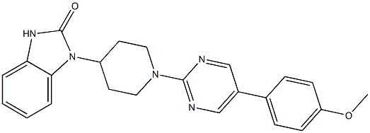 1-(1-[5-(4-METHOXYPHENYL)PYRIMIDIN-2-YL]PIPERIDIN-4-YL)-1,3-DIHYDRO-2H-BENZIMIDAZOL-2-ONE Structure