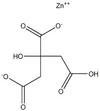 Zinc hydrogen citrate Struktur
