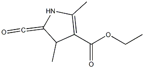 5-羰基-2,4-二甲基吡咯-3-羧酸乙酯,,结构式
