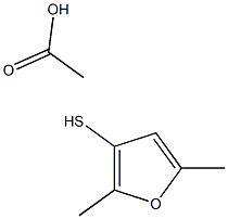 2.5-二甲基-3-呋喃硫醇乙酸酯,,结构式