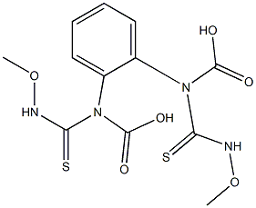 1,2-di-(3-methoxycarboxy-thioureido)benzene Struktur