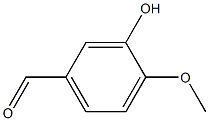 3-Hydroxy-4-methoxybenzaldehyde 化学構造式