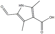 2,4-二甲基-5-醛基吡咯-3-甲酸, , 结构式