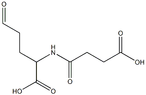 2-(3-carboxypropanoylamino)-5-oxo-pentanoic acid Struktur