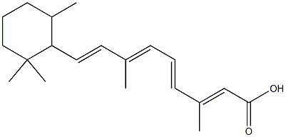 (2E,4E,6E,8E)-3,7-dimethyl-9-(2,2,6-trimethylcyclohexyl)nona-2,4,6,8-tetraenoic acid Struktur