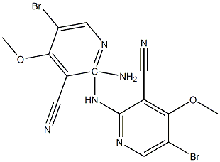 2-Amino-5-bromo-4-methoxypyridine-3-carbonitrile, 2-Amino-5-bromo-3-cyano-4-methoxypyridine,,结构式