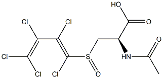N-acetyl-S--(1,2,3,4,4-pentachlorobutadienyl)cysteine sulfoxide Struktur