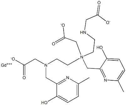 gadolinium-N,N''-bis(3-hydroxy-6-methyl-2-pyridylmethyl)diethylenetriamine-N,N',N''-triacetic acid