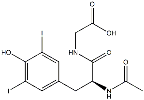N-acetyl-3,5-diiodotyrosylglycine 结构式