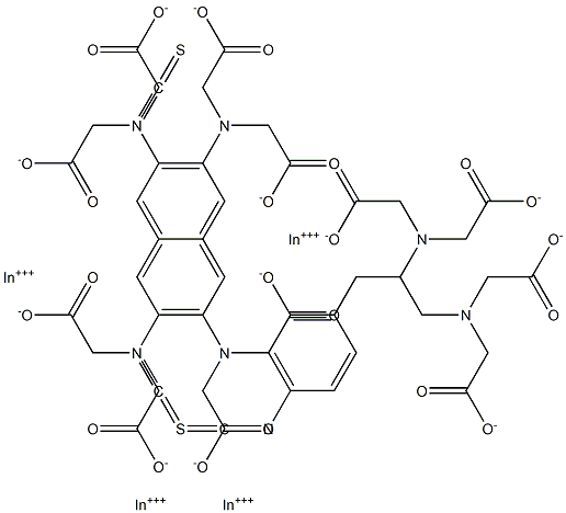 indium 1-(4-isothiocyanatobenzyl)ethylenediaminetetraacetic acid Struktur