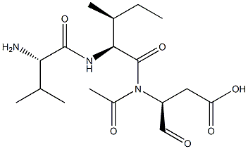 acetyl-valyl-isoleucyl-aspartyl-aldehyde Structure
