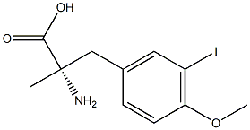 3-iodo-O-methyl-alpha-methyltyrosine Structure