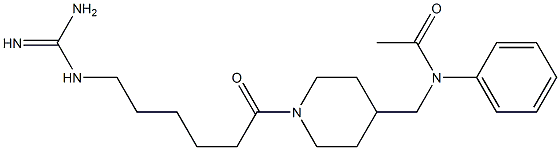 1-(6-guanidohexanoyl)-4-(phenylacetylaminomethyl)piperidine 结构式