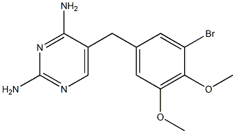 2,4-diamino-5-(3-bromo-4,5-dimethoxybenzyl)pyrimidine Structure