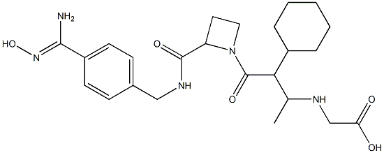 glycine, N-((1)1-cyclohexyl-2-((2)-((((4-(amino(hydroxyimino)methyl)phenyl)methyl)amino)carbonyl)-1-azetidinyl)2-oxoethyl)-ethyl ester 结构式