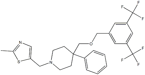 4-(3,5-bis(trifluoromethyl)benzyloxymethyl)-1-(2-methylthiazol-5-ylmethyl)-4-phenylpiperidine