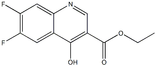6,7-二氟-4-羟基喹啉-3-羧酸乙酯,,结构式