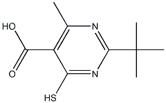 2-TERT-BUTYL-4-MERCAPTO-6-METHYLPYRIMIDINE-5-CARBOXYLIC ACID Structure