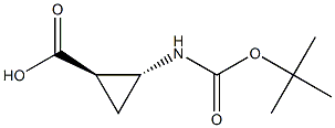 (1R,2R)-2-[(TERT-BUTOXYCARBONYL)AMINO]CYCLOPROPANECARBOXYLIC ACID Structure