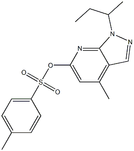 1-SEC-BUTYL-4-METHYL-1H-PYRAZOLO[3,4-B]PYRIDIN-6-YL 4-METHYLBENZENESULFONATE 结构式