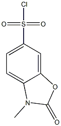 3-METHYL-2-OXO-2,3-DIHYDRO-1,3-BENZOXAZOLE-6-SULFONYL CHLORIDE 化学構造式