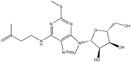 2-METHYLTHIO-N6-ISOPENTENYLADENOSINE 95% (HPLC) Structure