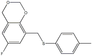 6-fluoro-8-{[(4-methylphenyl)thio]methyl}-4H-1,3-benzodioxine Structure