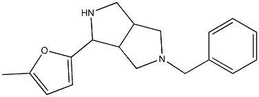 5-benzyl-1-(5-methyl-2-furyl)octahydropyrrolo[3,4-c]pyrrole 化学構造式