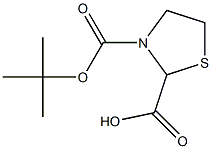3-(tert-butoxycarbonyl)-1,3-thiazolane-2-carboxylic acid Struktur