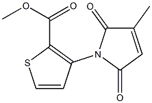 methyl 3-(3-methyl-2,5-dioxo-2,5-dihydro-1H-pyrrol-1-yl)thiophene-2-carboxylate Struktur