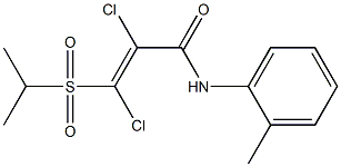 (E)-2,3-dichloro-3-(isopropylsulfonyl)-N-(2-methylphenyl)-2-propenamide Struktur