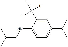 2-(trifluoromethyl)-N-isobutyl-4-isopropylbenzenamine Struktur