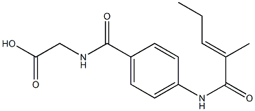 [(4-{[(2E)-2-methylpent-2-enoyl]amino}benzoyl)amino]acetic acid