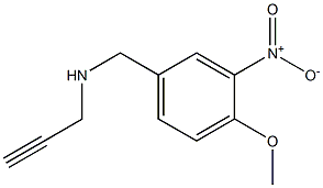 [(4-methoxy-3-nitrophenyl)methyl](prop-2-yn-1-yl)amine Struktur