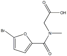 [(5-bromo-2-furoyl)(methyl)amino]acetic acid,,结构式