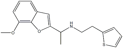 [1-(7-methoxy-1-benzofuran-2-yl)ethyl][2-(thiophen-2-yl)ethyl]amine