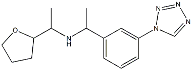 [1-(oxolan-2-yl)ethyl]({1-[3-(1H-1,2,3,4-tetrazol-1-yl)phenyl]ethyl})amine 化学構造式